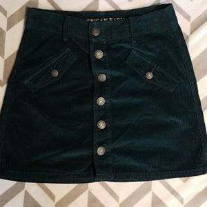 American Eagle NEW Corduroy Button Skirt Sz 2 L